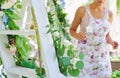 Florist woman at work