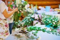 Florist woman at work