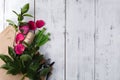 Florist workplace: flowers and accessories Royalty Free Stock Photo