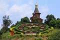 Floristic Clock in the Swiss Village Royalty Free Stock Photo