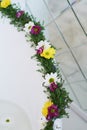 Floristic. Dioritovaya bath flower garland.Beauty and luxury