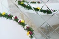 Floristic. Dioritovaya bath flower garland.Beauty and luxury