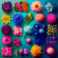 floristry flowers background, ai generation