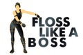 Floss like a boss, dance, t-shirt - Vectorn