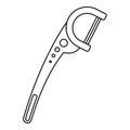 Floss pick icon, outline style Royalty Free Stock Photo