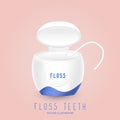 Floss thread flosser hygiene and dental health