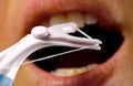 Flossing Royalty Free Stock Photo