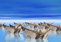 Flotilla Royalty Free Stock Photo