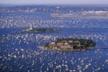 Flotilla in New York Harbor Royalty Free Stock Photo