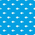 Flounder fish pattern seamless blue