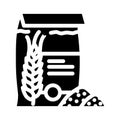 flour barley glyph icon vector illustration Royalty Free Stock Photo