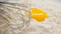 Flour, Egg Yolk and Egg Beater II Royalty Free Stock Photo