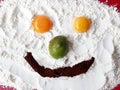 Flour face Royalty Free Stock Photo