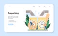 Flour melling industry web banner or landing page. Modern grain processing