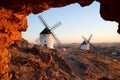 Flour mills. Consuegra. La Mancha Royalty Free Stock Photo