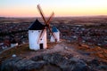 Flour mills. Consuegra. La Mancha Royalty Free Stock Photo