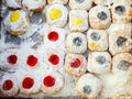 Flour munchkins donut Royalty Free Stock Photo