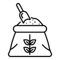 Flour sack icon, outline style
