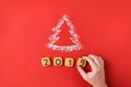 Flour Silhouette Christmas Tree with cookies digits 2019