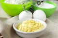 Flour sugar butter eggs