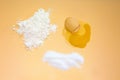 Flour, Sugar, Egg Baking Ingredients Royalty Free Stock Photo