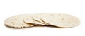 Flour tortillas on white Royalty Free Stock Photo