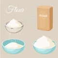 Flour vector set Royalty Free Stock Photo