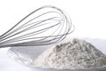 Flour and whisker fragment Royalty Free Stock Photo