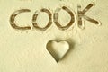 Flour with writted word COOK