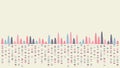 fluorescent DNA sequencing data 2 above PCR bands in beach colors