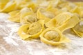 Flouring tortellini ready to cook Royalty Free Stock Photo