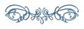 Flourish ornament as monogram or divider for wedding invitations and other designs. Handdrawn flourish isolated in white