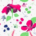 Flourish subtropical hibiscus abstract repetitive download for colorful fabric cotton wall tapestry,