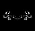 Flourishe swirl, curl, scroll element. Calligraphic design element. Vector.