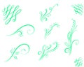 Flourished calligraphic ornament for cards