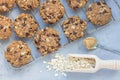 Flourless gluten free peanut butter, oatmeal and chocolate chips