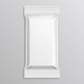 Flow blank white pack vector template