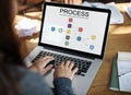 Flow Chart Information Process Icon Royalty Free Stock Photo