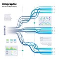 Flow chart process tree vector infographic Royalty Free Stock Photo