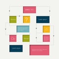 Flow chart scheme. Infographics elements. Royalty Free Stock Photo