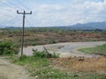 The flow of the cipunagara river on a hilly mountain is a free and open place for the public Royalty Free Stock Photo