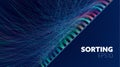 Flow data sorting. Big data analysis background. Sorting technology