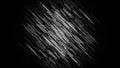 Flow of diagonal lines of matrix. Animation. Luminous stream of moving strokes on black background. Diagonal stream of