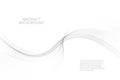 Flow of gray swirling waves on a white background. Abstract wave flow Royalty Free Stock Photo