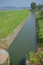 The flow of heavy river water that comes from the Rowo Jombor reservoir for irrigation canals