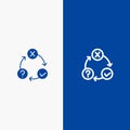 Daily, Flow, Issues, Organization, Realization Line and Glyph Solid icon Blue banner Line and Glyph Solid icon Blue banner