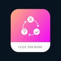 Daily, Flow, Issues, Organization, Realization Mobile App Button. Android and IOS Glyph Version