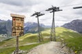 Flow line in bikepark in mountains above Livigno Italy Royalty Free Stock Photo