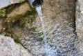 Flow of natural spring water Royalty Free Stock Photo