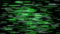 Flow of strokes in matrix. Animation. Beautiful flow of colored strokes repelling on black background. Pulsing stream of